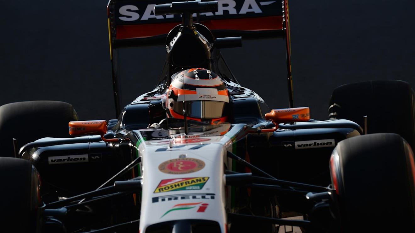 Nico Hulkenberg (GER) Force India VJM07. Formula One World Championship, Rd19, Abu Dhabi Grand Prix, Qualifying, Yas Marina Circuit, Abu Dhabi, UAE, Saturday, 22 November 2014