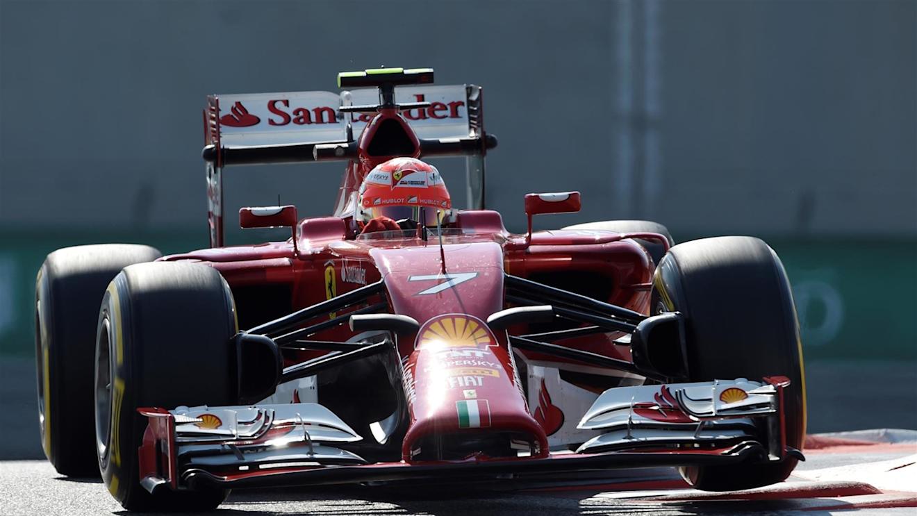 Kimi Raikkonen (FIN) Ferrari F14 T. Formula One World Championship, Rd19, Abu Dhabi Grand Prix, Practice, Yas Marina Circuit, Abu Dhabi, UAE, Friday, 21 November 2014