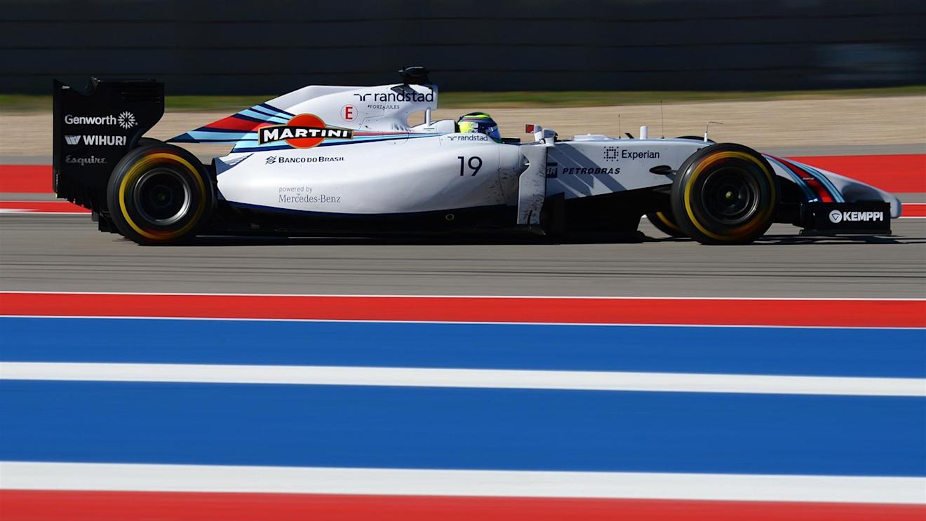 Felipe Massa (BRA) Williams FW36. Formula One World Championship, Rd17, United States Grand Prix, Practice, Austin, Texas, USA, Friday, 31 October 2014