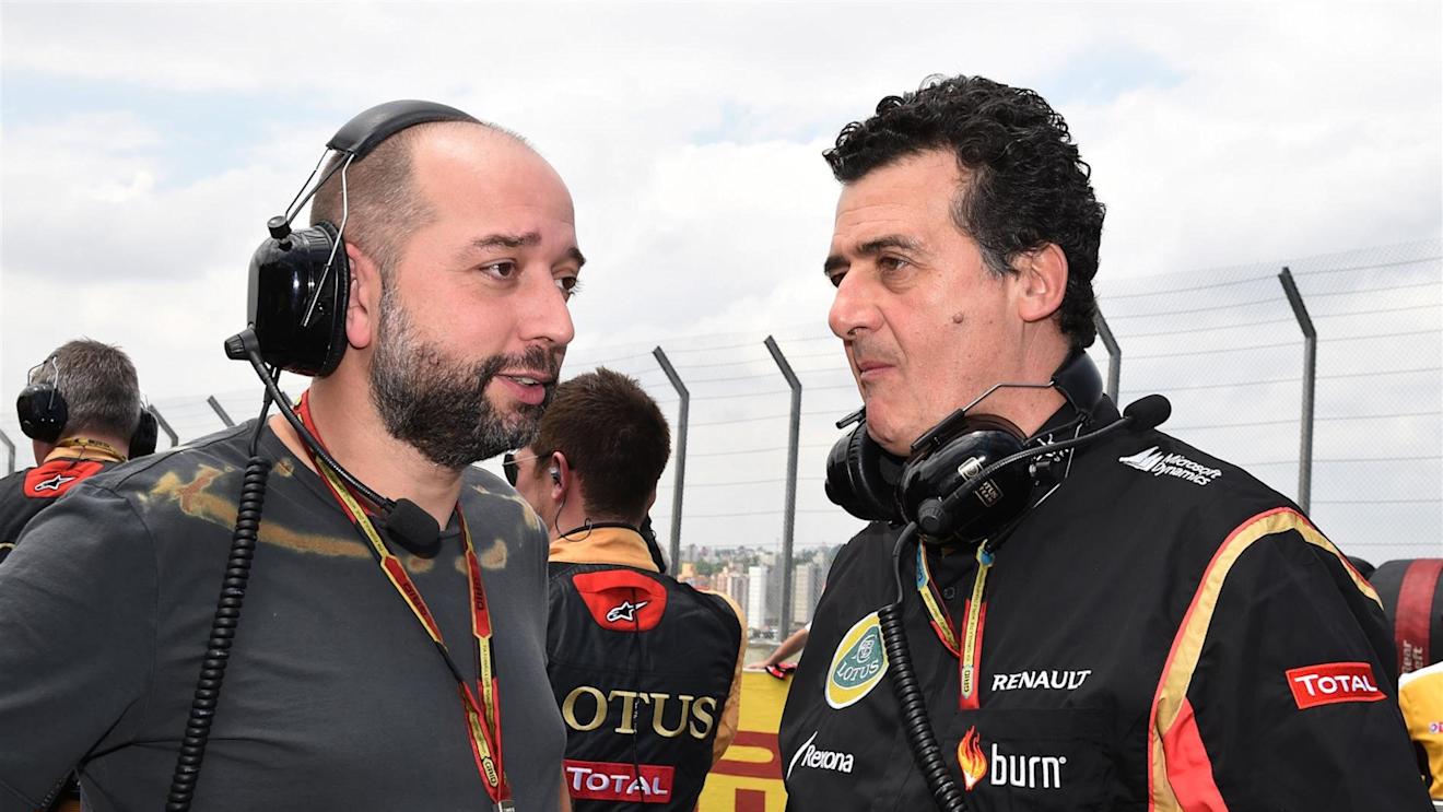 Gerard Lopez (FRA) Genii Capital / Lotus Team Principal and Federico Gastaldi (ARG) Lotus F1 Team Deputy Team Principal on the grid. Formula One World Championship, Rd18, Brazilian Grand Prix, Race, Sao Paulo, Brazil, Sunday, 9 November 2014
