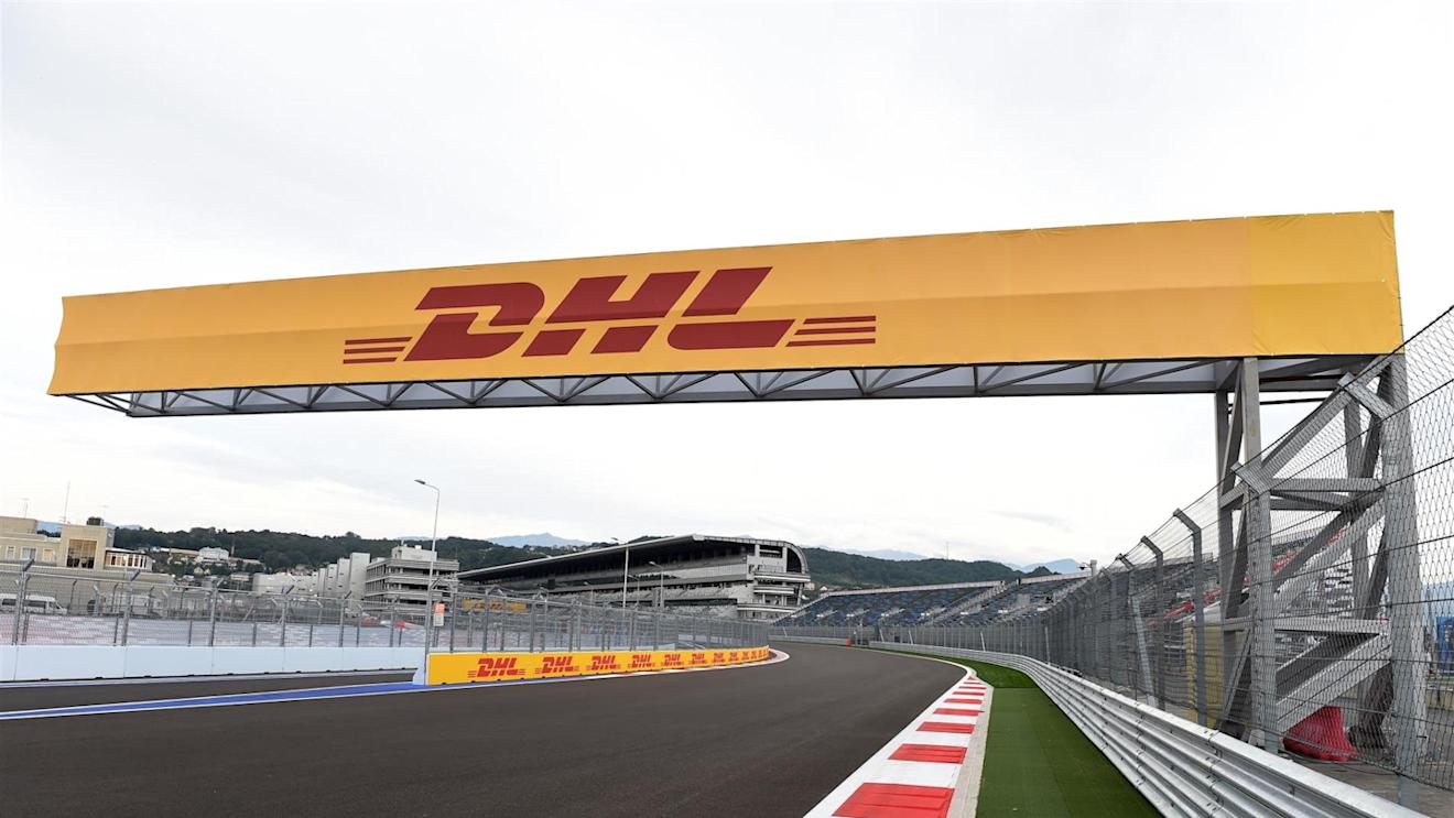 Track view and DHL signage. Formula One World Championship, Rd16, Russian Grand Prix, Preparations, Sochi Autodrom, Sochi, Krasnodar Krai, Russia, Wedensday, 8 October 2014