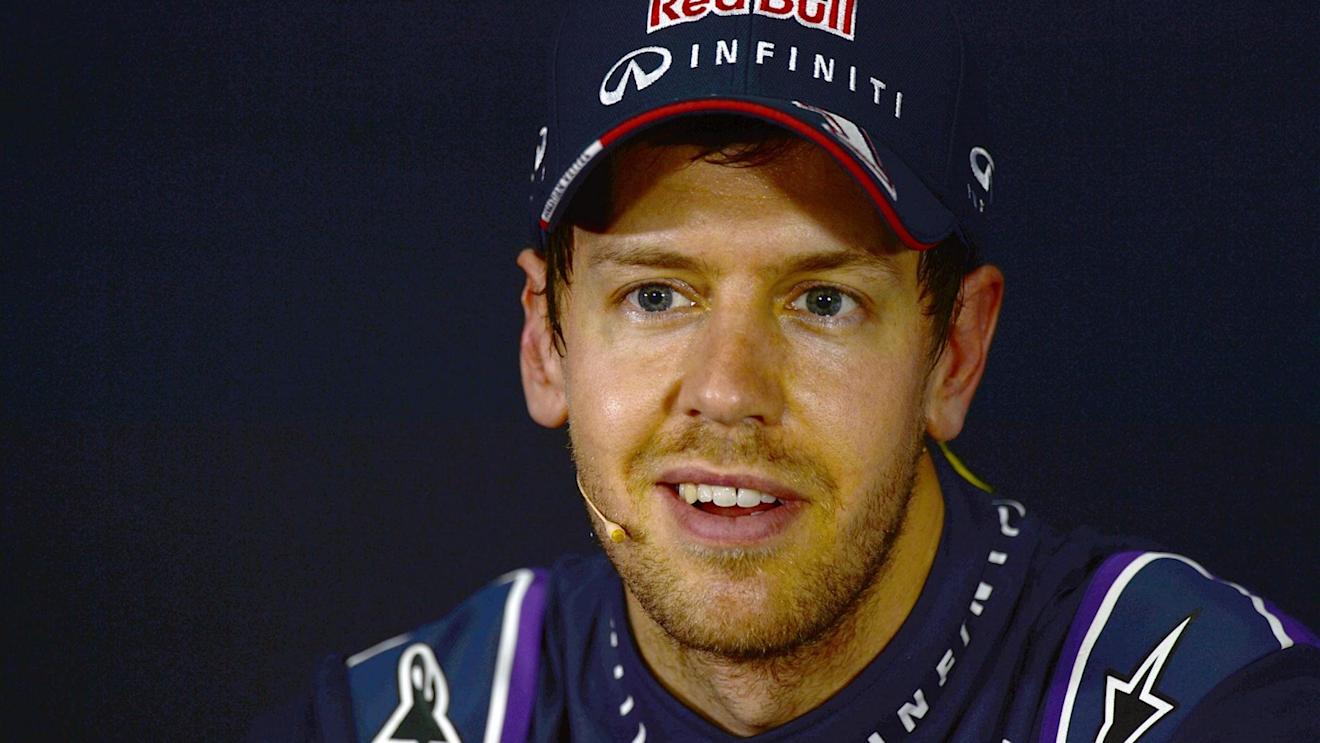 Sebastian Vettel (GER) Red Bull Racing, who qualified second, in the post-qualifying Press Conference. Formula One World Championship, Rd2, Malaysian Grand Prix, Qualifying, Sepang, Malaysia, Saturday, 29 March 2014. © Sutton Images