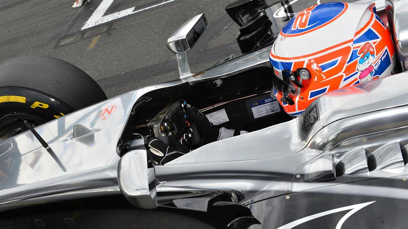 Jenson Button (GBR) McLaren MP4-29 on the grid. Formula One World Championship, Rd1, Australian Grand Prix, Race, Albert Park, Melbourne, Australia, Sunday, 16 March 2014. © Sutton Images