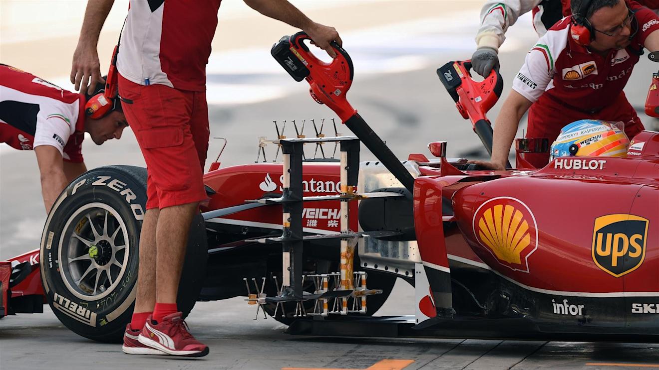 Fernando Alonso (ESP) Ferrari F14 T with aero sensor. Formula One Testing, Day One, Bahrain International Circuit, Sakhir, Bahrain, Wednesday, 9 April 2014. © Sutton Images