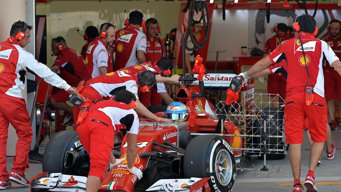 Fernando Alonso (ESP) Ferrari F14 T with aero sonsor. Formula One Testing, Day One, Bahrain International Circuit, Sakhir, Bahrain, Tuesday, 8 April 2014. © Sutton Images