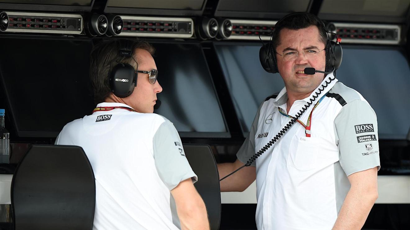 Sam Michael (AUS) McLaren Sporting Director and Eric Boullier (FRA) McLaren Racing Director. Formula One World Championship, Rd2, Malaysian Grand Prix, Practice, Sepang, Malaysia, Friday, 28 March 2014. © Sutton Images
