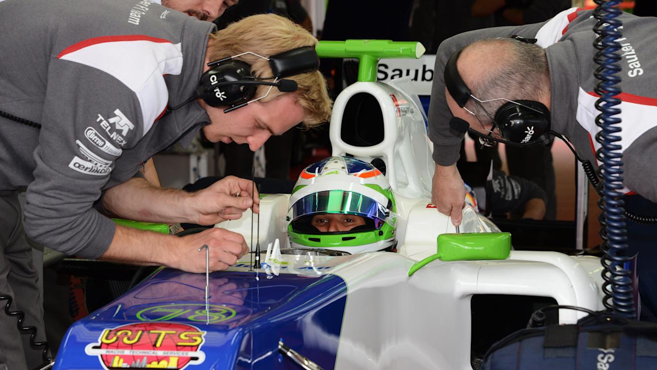 Simona De Silvestro makes her F1 test debut with Sauber, Fiorano, Italy, April 26, 2014. © Sauber