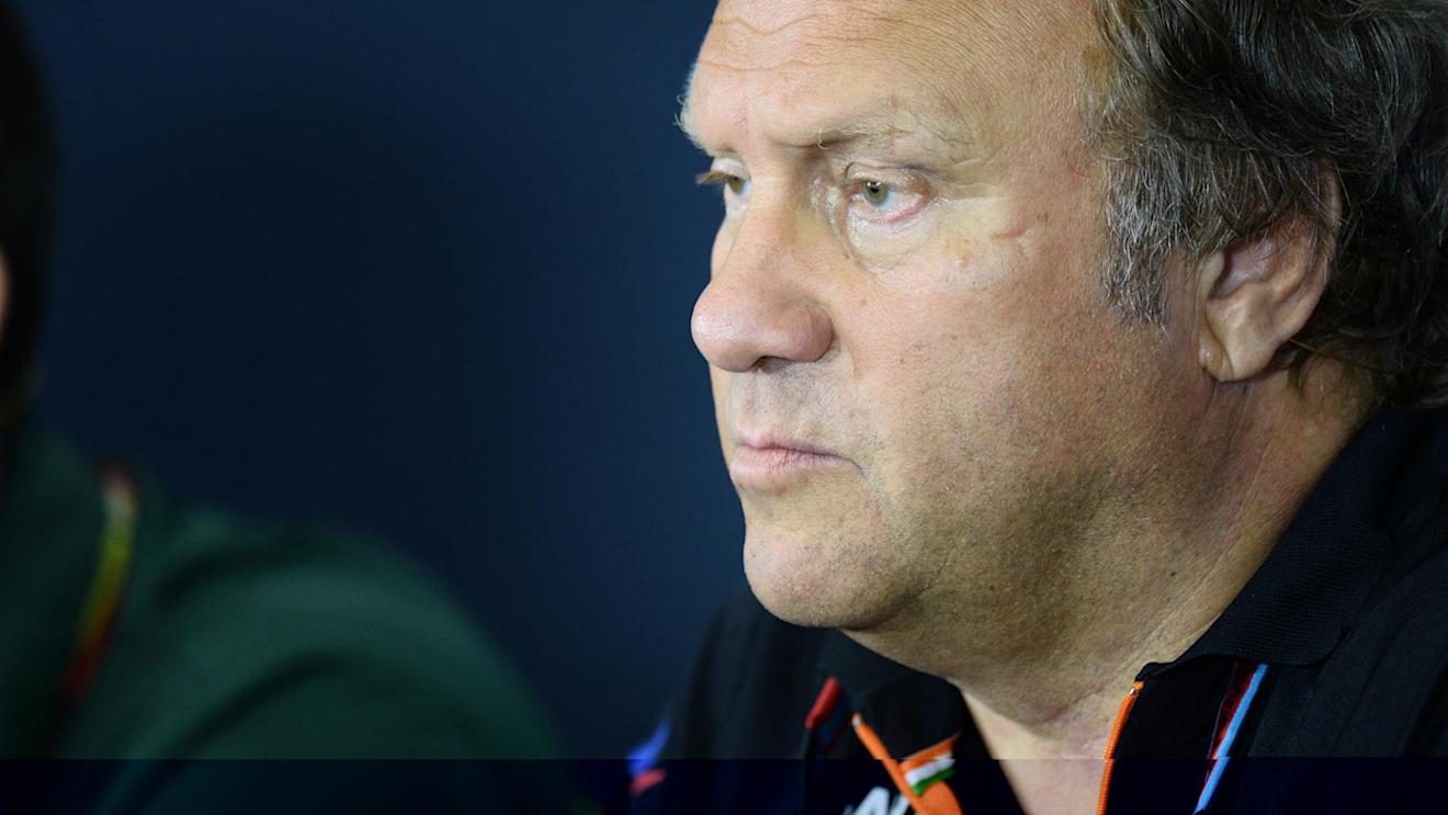 Robert Fearnley (GBR) Force India F1 Team in the Press Conference. Formula One World Championship, Rd5, Spanish Grand Prix, Practice, Barcelona, Spain, Friday, 9 May 2014. © Sutton Images