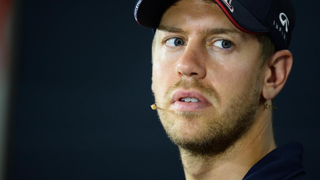 Sebastian Vettel (GER) Red Bull Racing in the Press Conference. Formula One World Championship, Rd5, Spanish Grand Prix, Preparations, Barcelona, Spain, Thursday, 8 May 2014. © Sutton Images