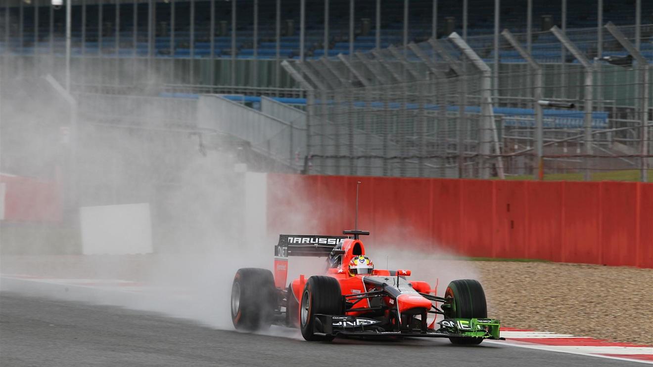 Rio Haryanto (IND) Marussia F1 Team MR01. Formula One Young Drivers Test, Day Two, Silverstone, England, 13 July 2012. © Sutton Images