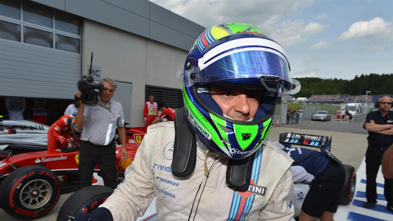 Pole sitter Felipe Massa (BRA) Williams celebrates in parc ferme. Formula One World Championship, Rd8, Austrian Grand Prix, Qualifying, Spielberg, Austria, Saturday, 21 June 2014. © Sutton Images