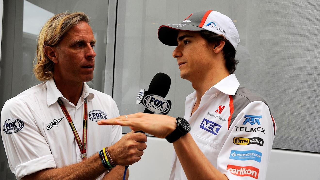 Juan Fosssaroli (ARG) Fox Sports talks with Esteban Gutierrez (MEX) Sauber. Formula One World Championship, Rd10, German Grand Prix, Race Day, Hockenheim, Germany, Sunday, 20 July 2014