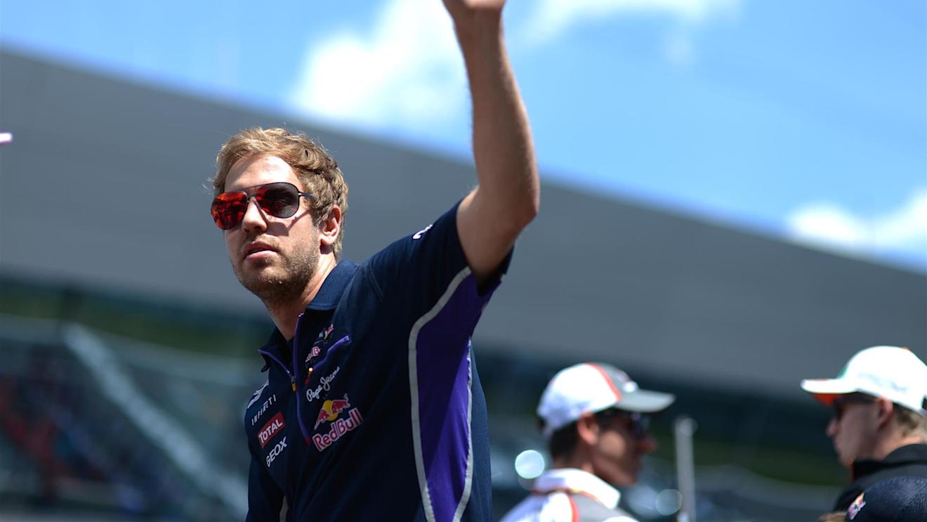 Sebastian Vettel (GER) Red Bull Racing on the drivers parade. Formula One World Championship, Rd8, Austrian Grand Prix, Race, Spielberg, Austria, Sunday, 22 June 2014