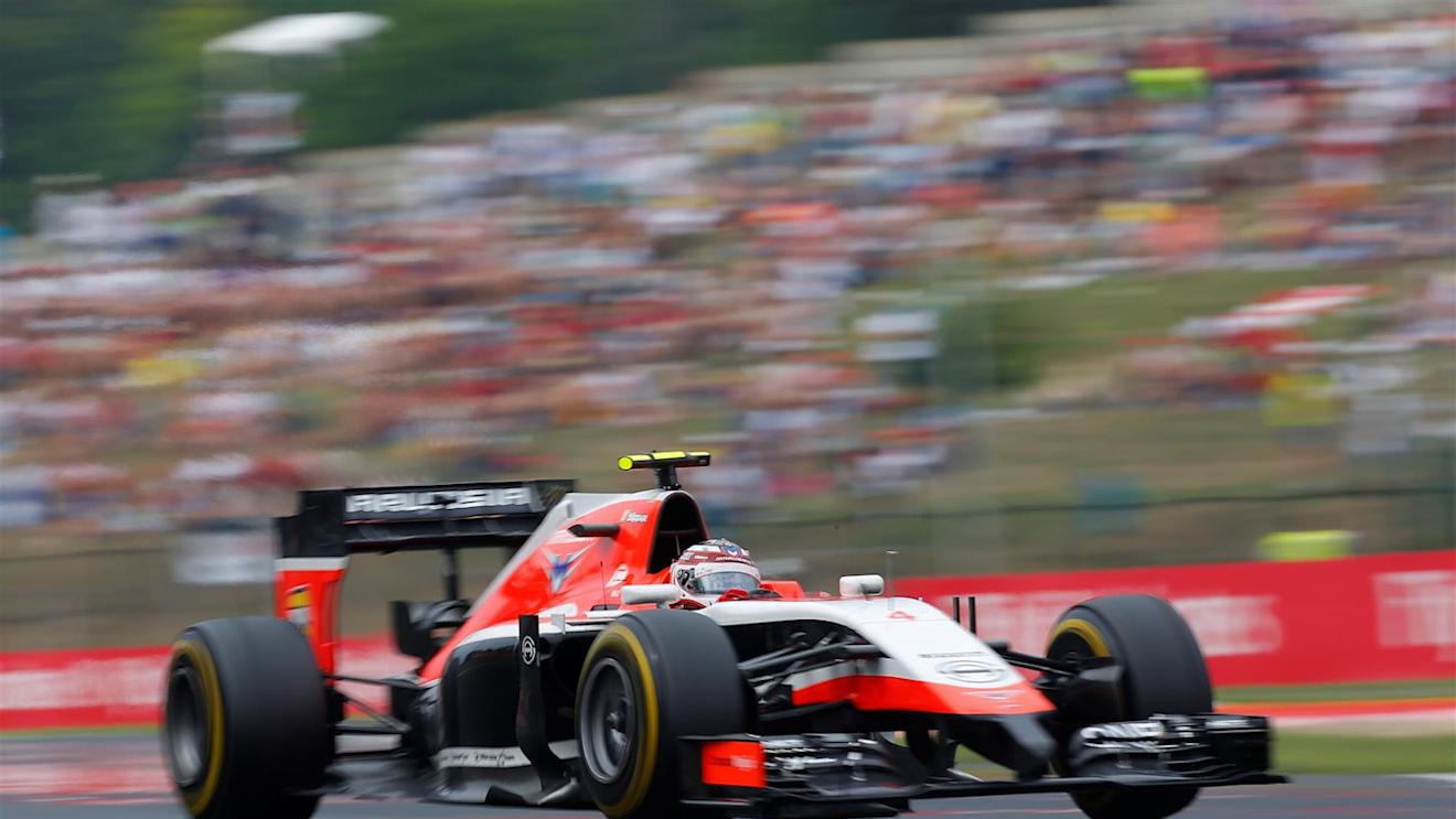 Max Chilton (GBR) Marussia F1 Team MR03. Formula One World Championship, Rd11, Hungarian Grand Prix, Race Day, Hungaroring, Hungary. Sunday, 27 July 2014. © Sutton Images