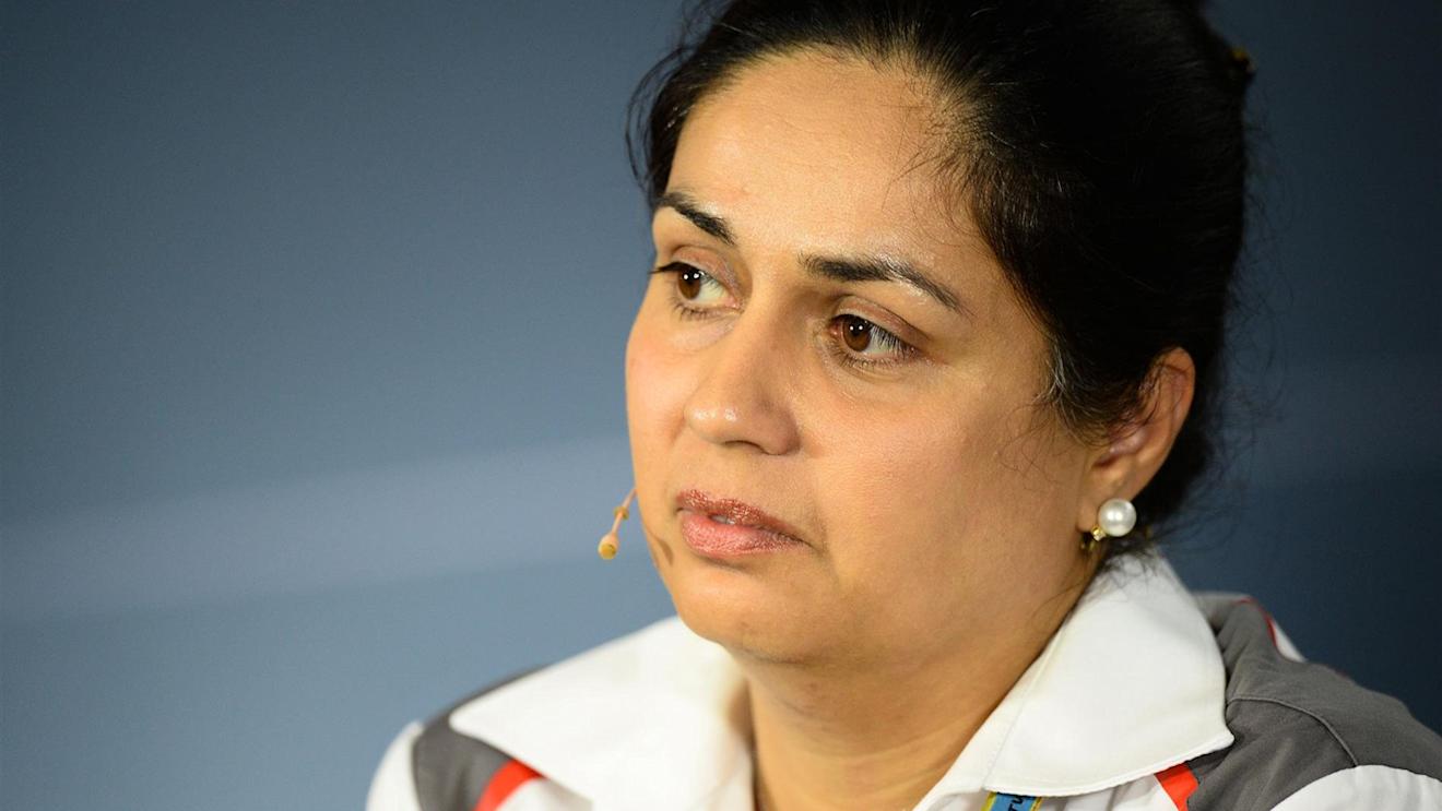 Monisha Kaltenborn (AUT) Sauber Team Prinicpal, in the Press Conference. Formula One World Championship, Rd14, Singapore Grand Prix, Marina Bay Street Circuit, Singapore, Practice, Friday, 19 September 2014