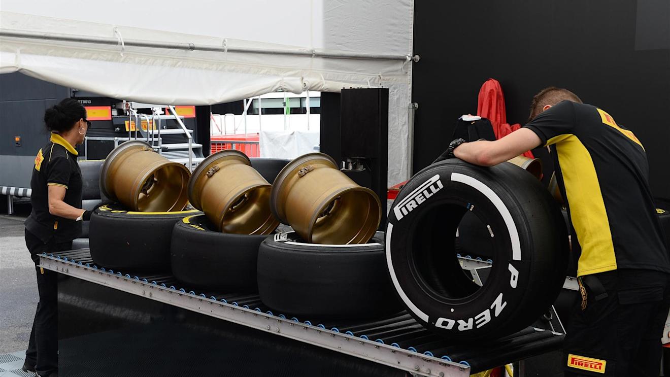 Pirelli preparation area. Formula One World Championship, Rd12, Belgian Grand Prix, Preparations, Spa-Francorchamps, Belgium, Thursday, 21 August 2014