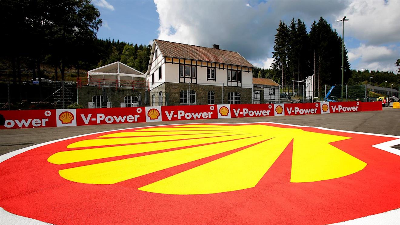 Shell logo. Formula One World Championship, Rd12, Belgian Grand Prix, Preparations, Spa-Francorchamps, Belgium, Thursday, 21 August 2014
