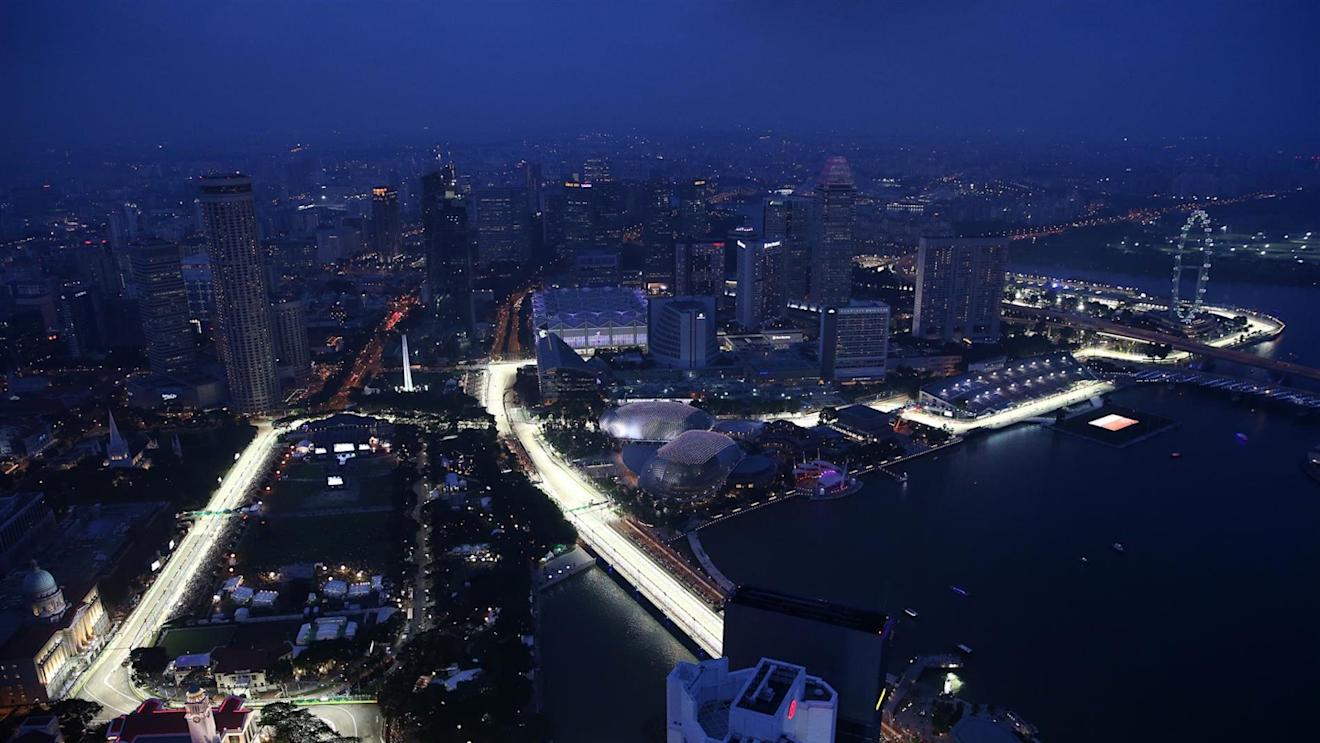 Scenic aerial view. Formula One World Championship, Rd14, Singapore Grand Prix, Marina Bay Street Circuit, Singapore, Practice, Friday, 19 September 2014