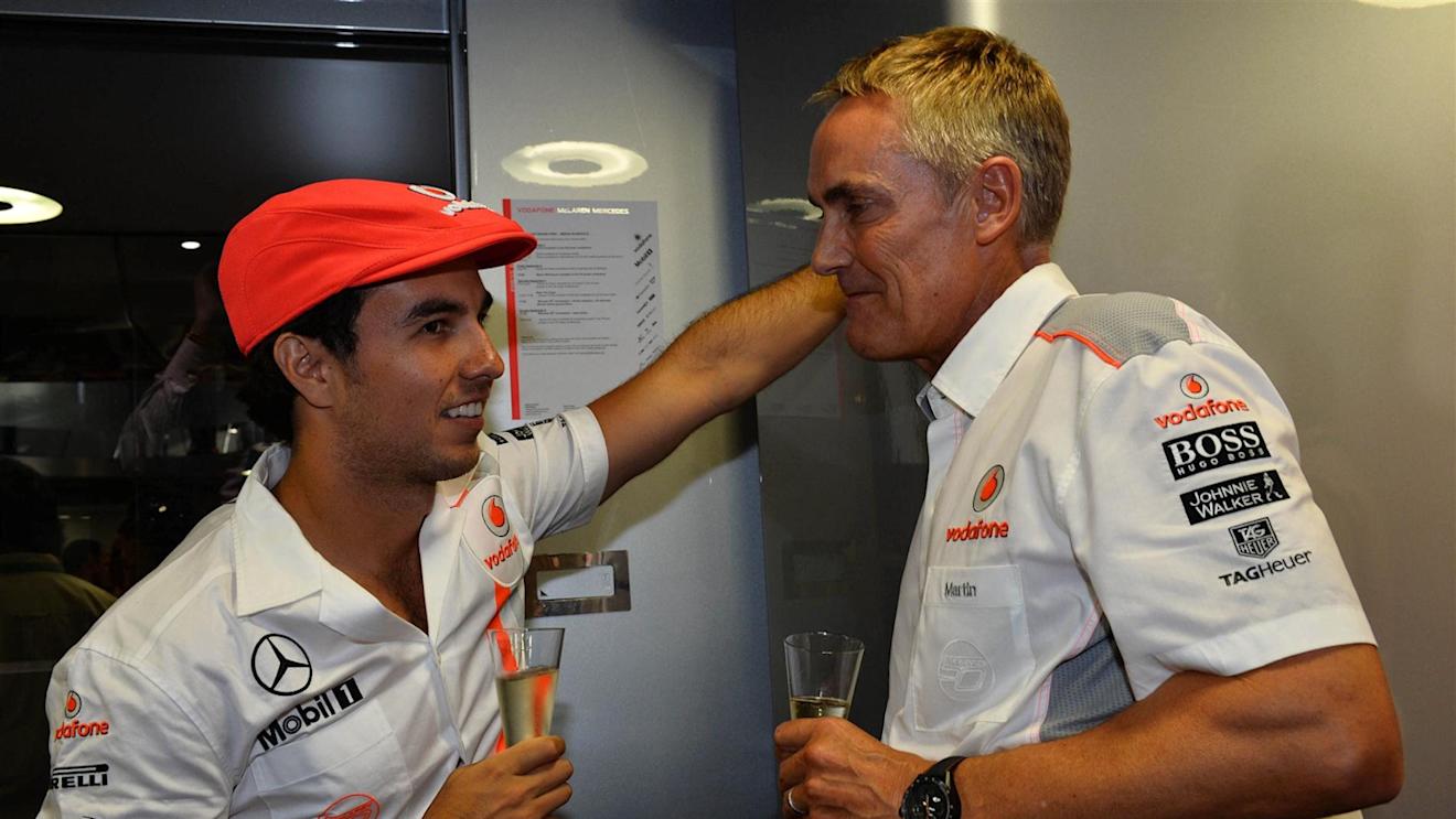 (L to R): Sergio Perez (MEX) McLaren and Martin Whitmarsh (GBR) McLaren Chief Executive Officer, at the McLaren 50th anniversary reception. Formula One World Championship, Rd12, Italian Grand Prix, Qualifying, Monza, Italy, Saturday, 7 September 2013