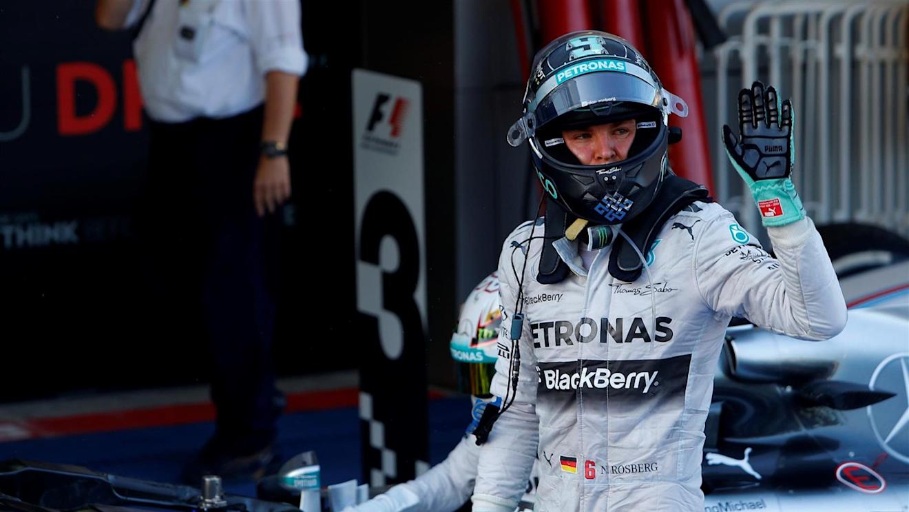 Nico Rosberg (GER) Mercedes AMG F1 celebrates in parc ferme. Formula One World Championship, Rd16, Russian Grand Prix, Race, Sochi Autodrom, Sochi, Krasnodar Krai, Russia, Sunday, 12 October 2014