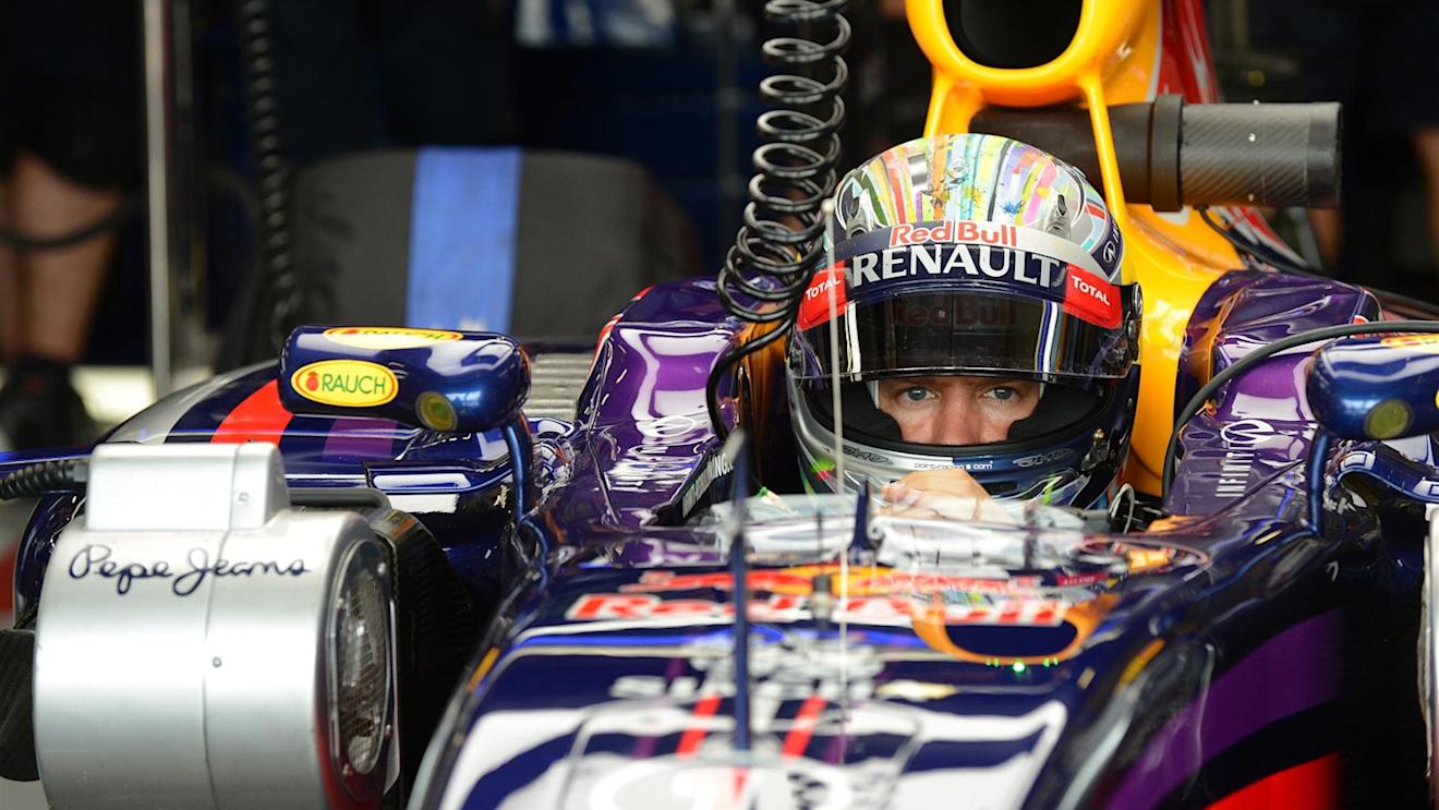 Sebastian Vettel (GER) Red Bull Racing RB10. Formula One World Championship, Rd9, British Grand Prix, Practice, Silverstone, England, Friday, 4 July 2014