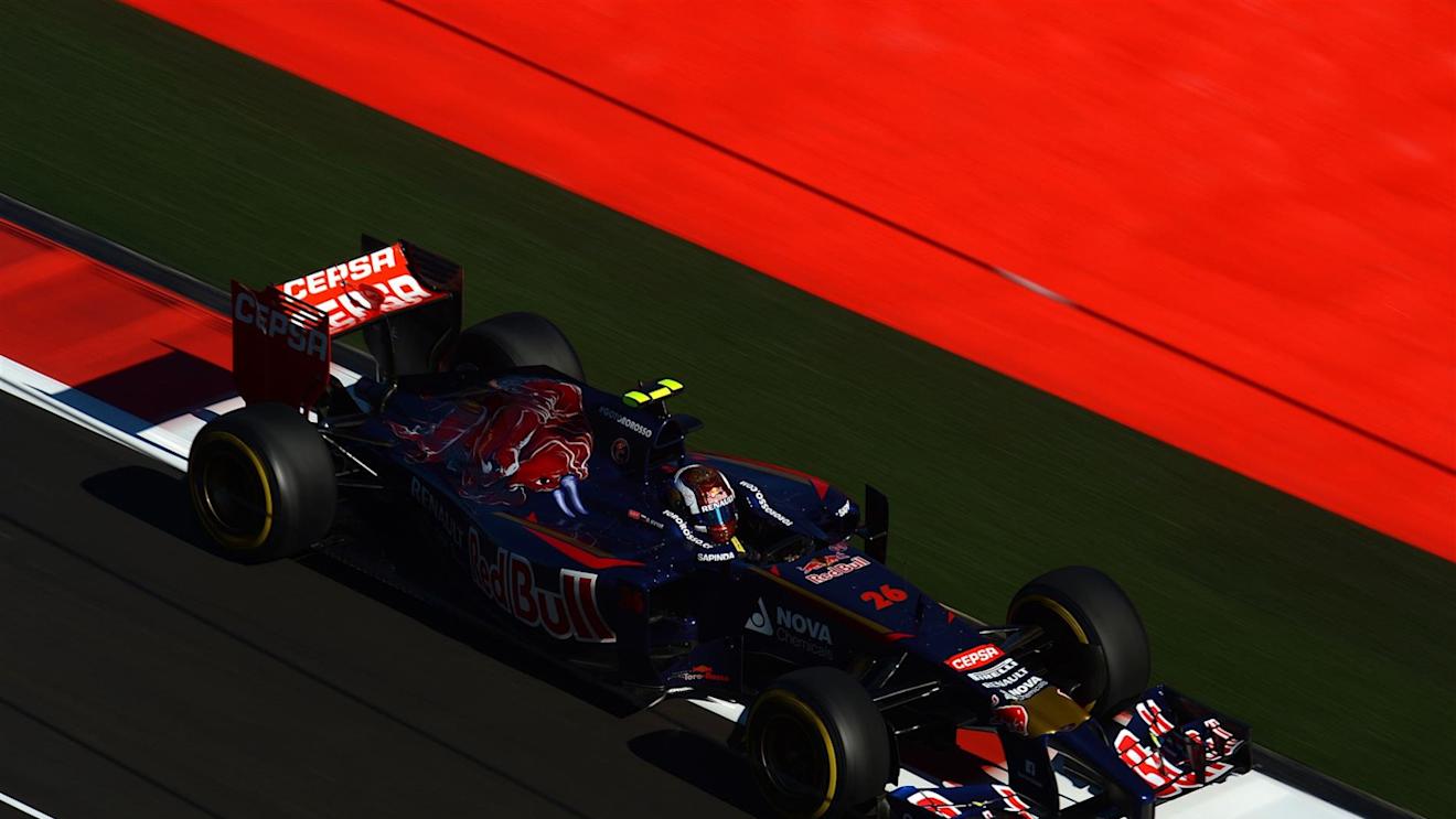 Daniil Kvyat (RUS) Scuderia Toro Rosso STR9. Formula One World Championship, Rd16, Russian Grand Prix, Practice, Sochi Autodrom, Sochi, Krasnodar Krai, Russia, Friday, 10 October 2014