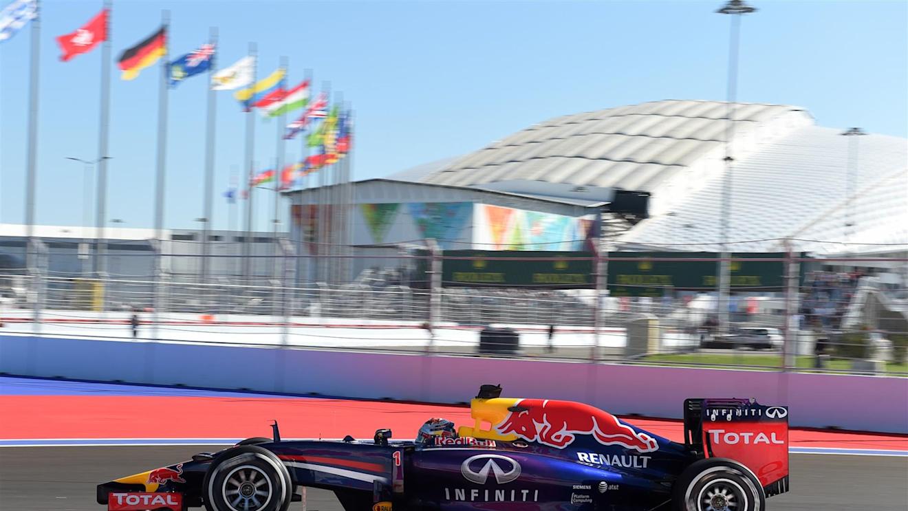 Sebastian Vettel (GER) Red Bull Racing RB10. Formula One World Championship, Rd16, Russian Grand Prix, Practice, Sochi Autodrom, Sochi, Krasnodar Krai, Russia, Friday, 10 October 2014
