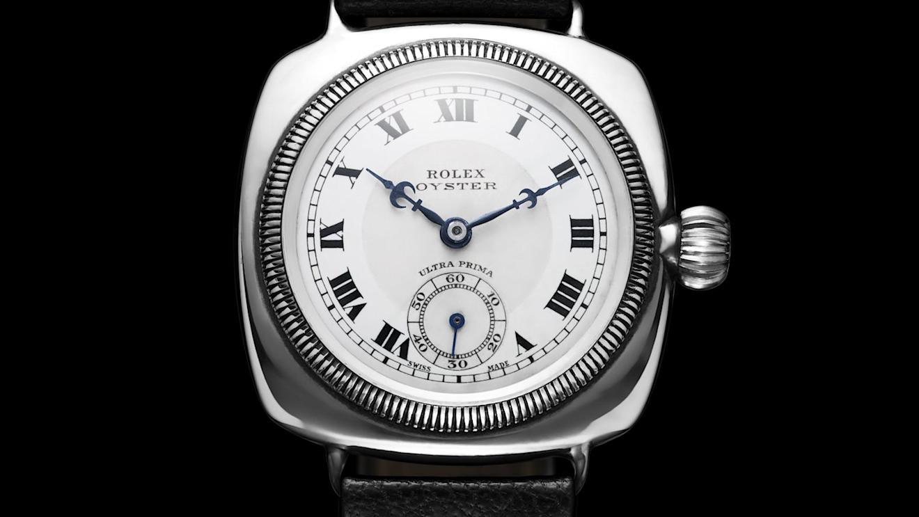 The first Rolex Oyster watch, cushion-shaped, 1926. © Rolex