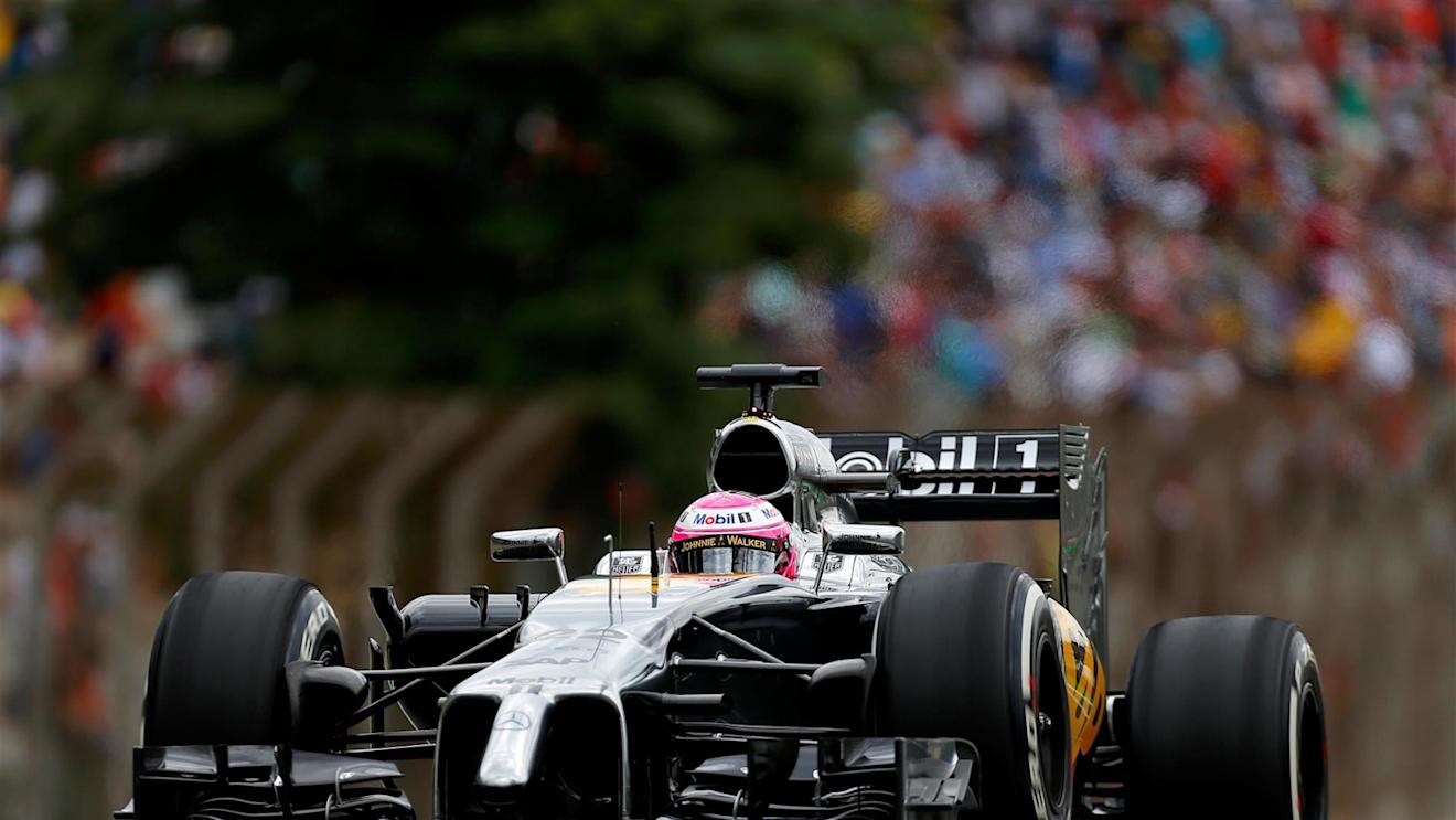 Jenson Button (GBR) McLaren MP4-29. Formula One World Championship, Rd18, Brazilian Grand Prix, Qualifying, Sao Paulo, Brazil, Saturday, 8 November 2014