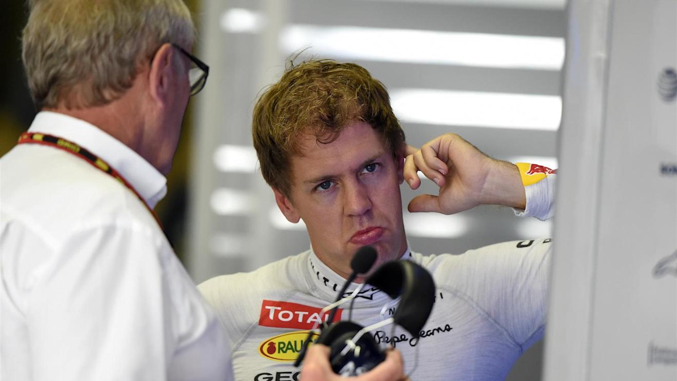 Sebastian Vettel (GER) Red Bull Racing and Dr Helmut Marko (AUT) Red Bull Motorsport Consultant. Formula One World Championship, Rd18, Brazilian Grand Prix, Practice, Sao Paulo, Brazil, Friday, 7 November 2014