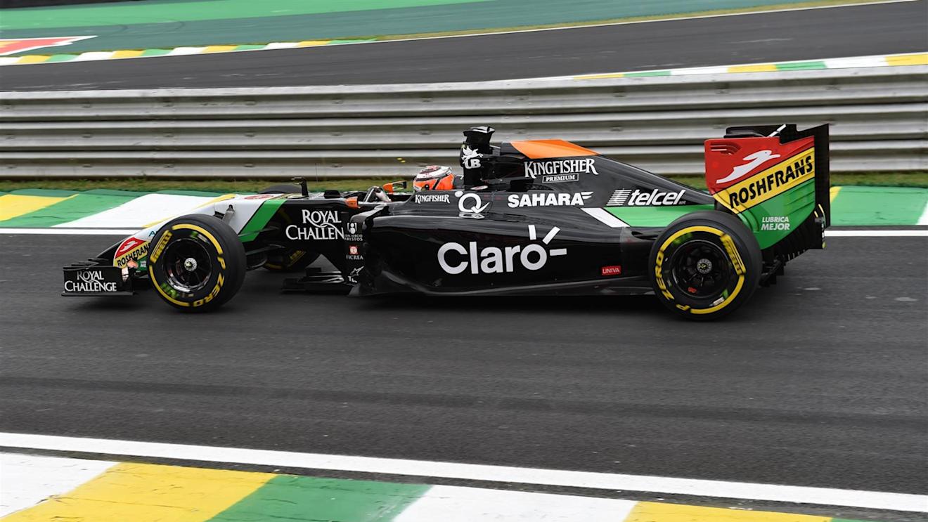 Nico Hulkenberg (GER) Force India VJM07. Formula One World Championship, Rd18, Brazilian Grand Prix, Qualifying, Sao Paulo, Brazil, Saturday, 8 November 2014