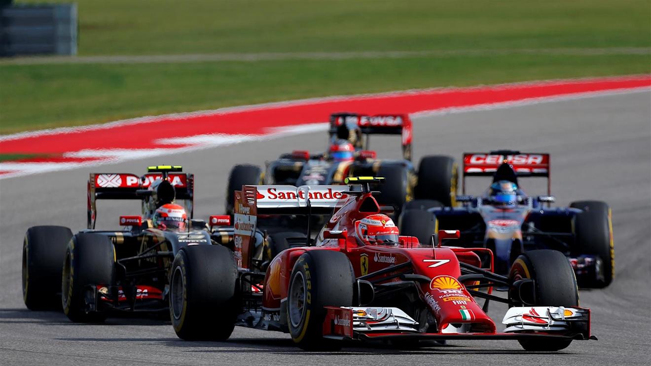 Kimi Raikkonen (FIN) Ferrari F14 T. Formula One World Championship, Rd17, United States Grand Prix, Race, Austin, Texas, USA, Sunday, 2 November 2014
