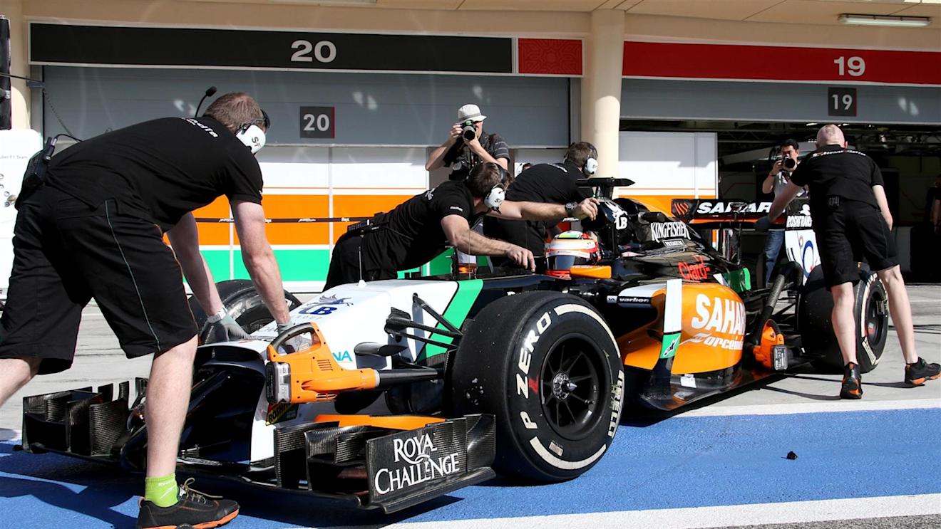Sergio Perez (MEX) Force India VJM07. Formula One Testing, Day Three, Bahrain International Circuit, Sakhir, Bahrain, Friday, 21 February 2014