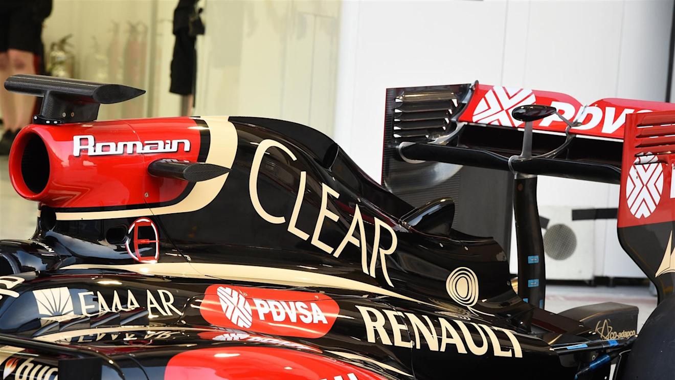Lotus E22 engine cover. Formula One Testing, Day Two, Bahrain International Circuit, Sakhir, Bahrain, Thursday, 20 February 2014