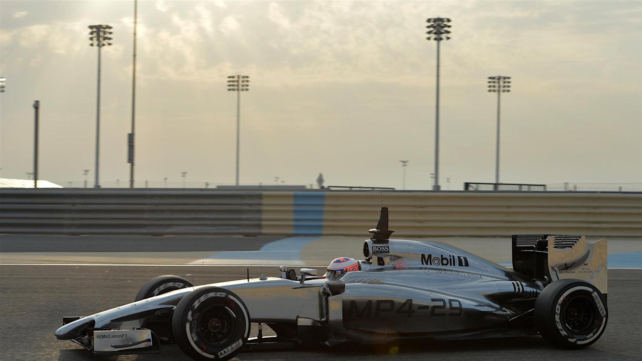 Jenson Button (GBR) McLaren MP4-29. Formula One Testing, Day Two, Bahrain International Circuit, Sakhir, Bahrain, Friday, 28 February 2014