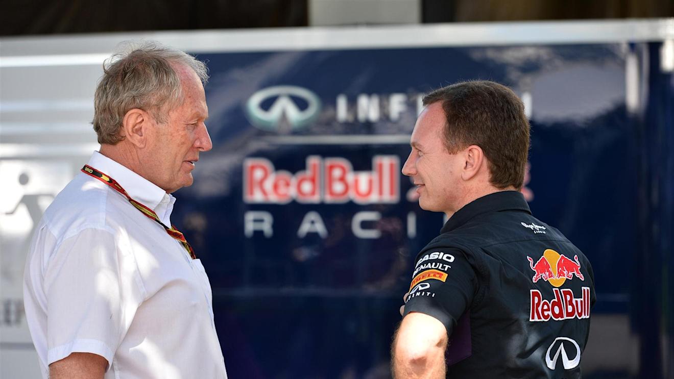 (L to R): Dr Helmut Marko (AUT) Red Bull Motorsport Consultant and Christian Horner (GBR) Red Bull Racing Team Principal. Formula One World Championship, Rd1, Australian Grand Prix, Practice, Albert Park, Melbourne, Australia, Friday, 14 March 2014