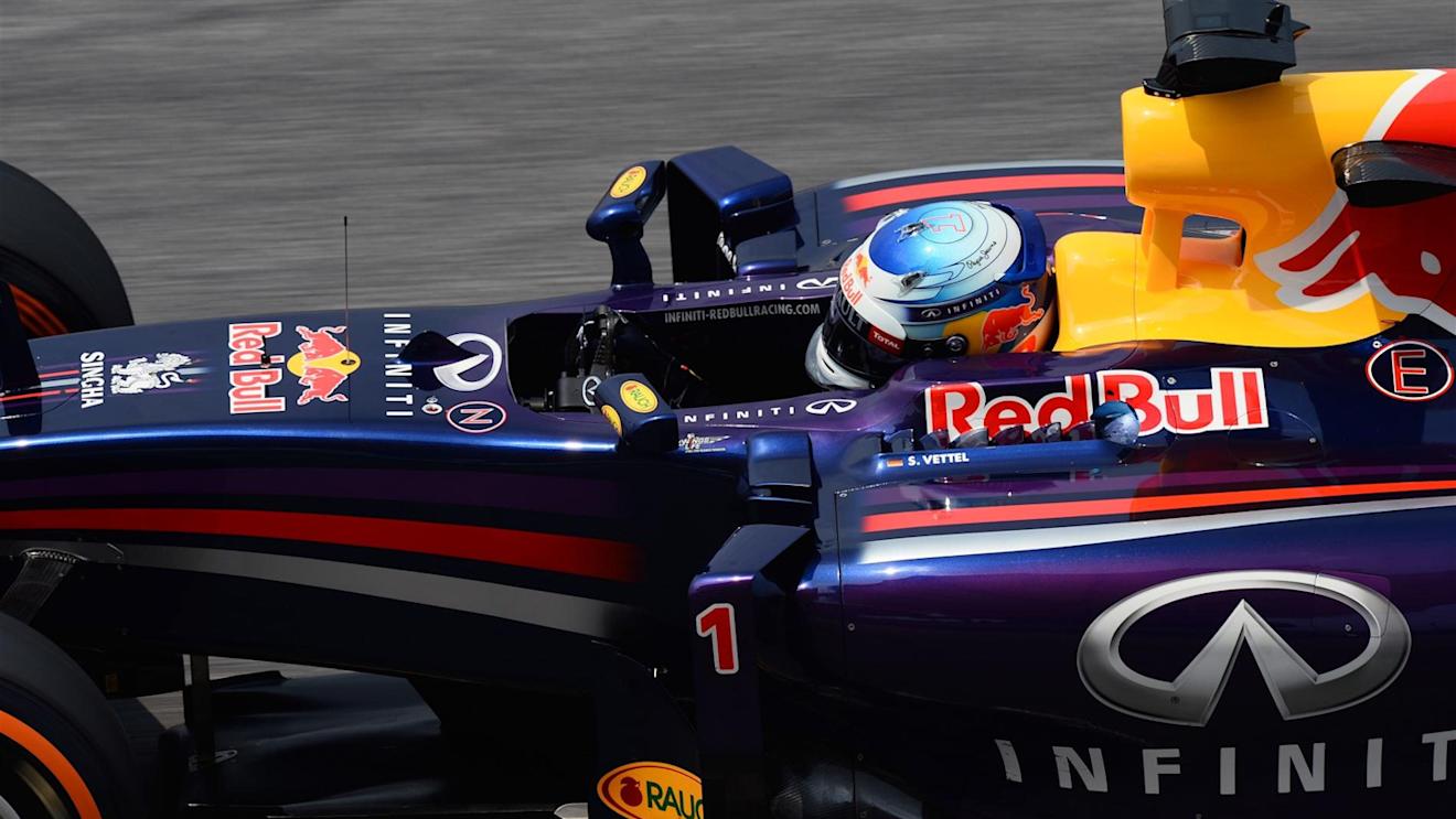 Sebastian Vettel (GER) Red Bull Racing RB10. Formula One World Championship, Rd2, Malaysian Grand Prix, Practice, Sepang, Malaysia, Friday, 28 March 2014