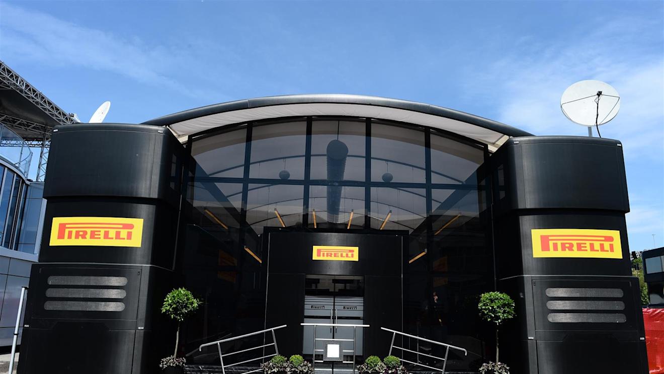 Pirelli motorhome. Formula One World Championship, Rd5, Spanish Grand Prix, Preparations, Barcelona, Spain, Thursday, 8 May 2014