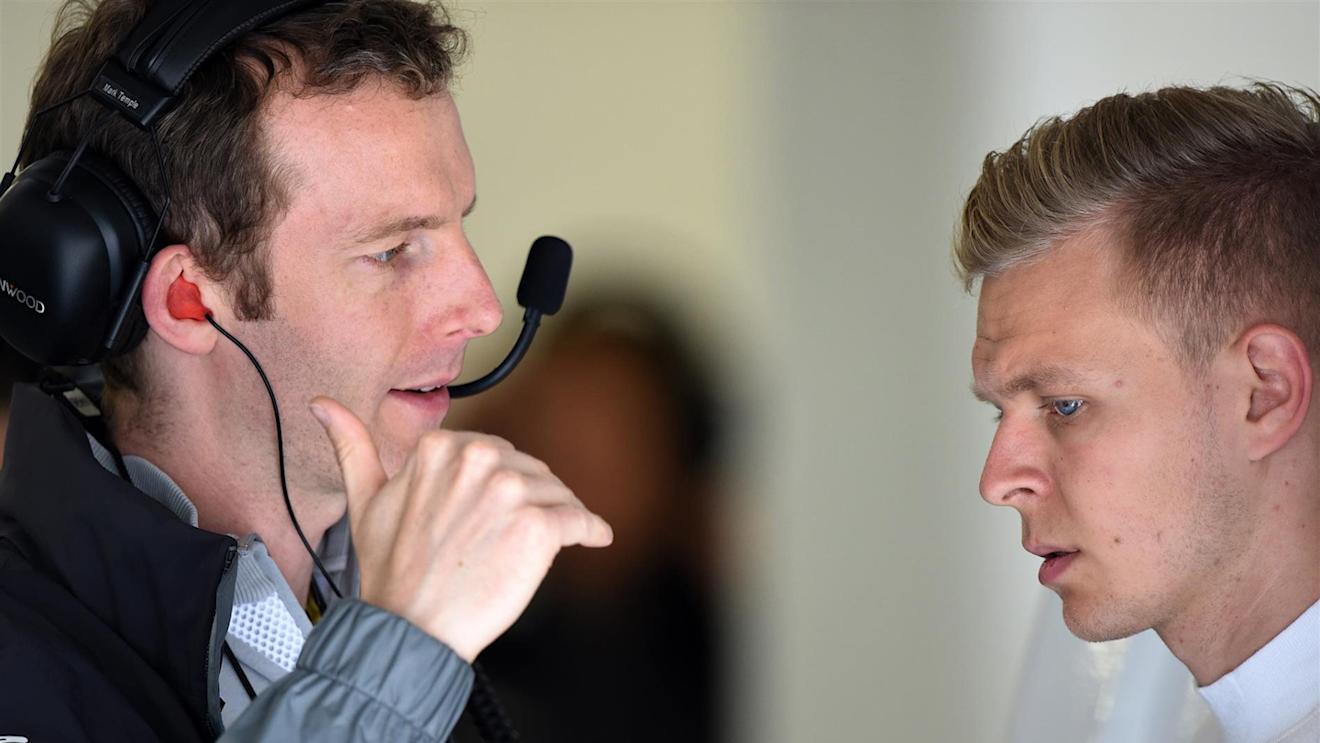 Mark Temple (GBR) McLaren Race Engineer and Kevin Magnussen (DEN) McLaren. Formula One World Championship, Rd8, Austrian Grand Prix, Practice, Spielberg, Austria, Friday, 20 June 2014