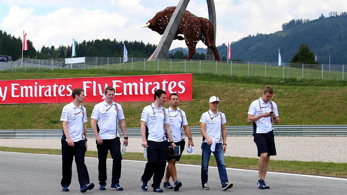 Valtteri Bottas (FIN) Williams walks the track. Formula One World Championship, Rd8, Austrian Grand Prix, Preparations, Spielberg, Austria, Thursday, 19 June 2014