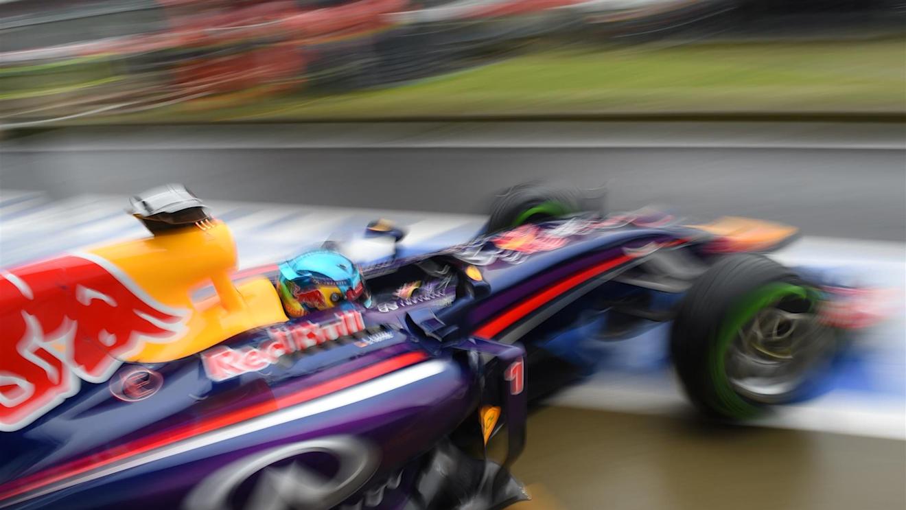 Sebastian Vettel (GER) Red Bull Racing RB10. Formula One World Championship, Rd9, British Grand Prix, Qualifying, Silverstone, England, Saturday, 5 July 2014