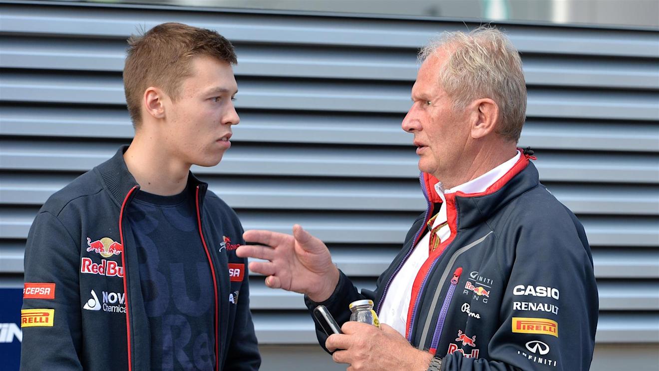 (L to R): Daniil Kvyat (RUS) Scuderia Toro Rosso and Dr Helmut Marko (AUT) Red Bull Motorsport Consultant. Formula One World Championship, Rd8, Austrian Grand Prix, Qualifying, Spielberg, Austria, Saturday, 21 June 2014