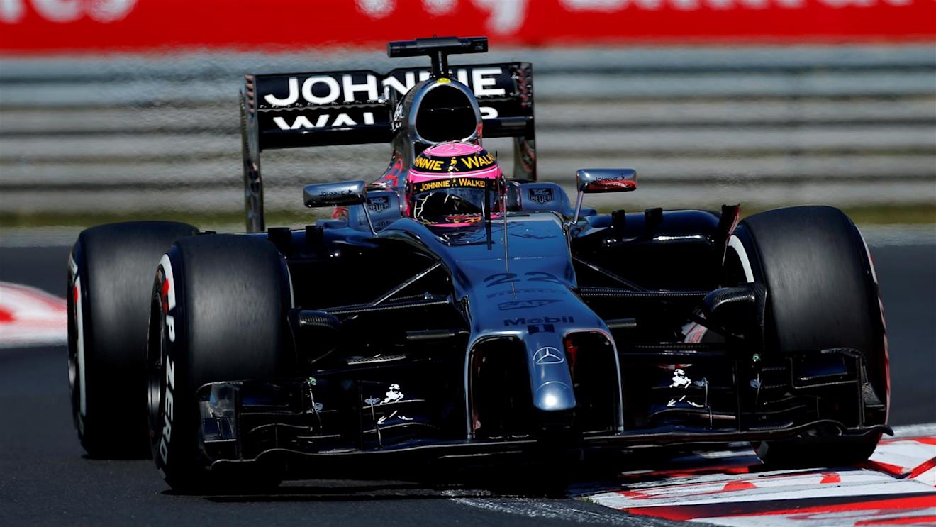 Jenson Button (GBR) McLaren MP4-29. Formula One World Championship, Rd11, Hungarian Grand Prix, Practice, Hungaroring, Hungary. Friday, 25 July 2014