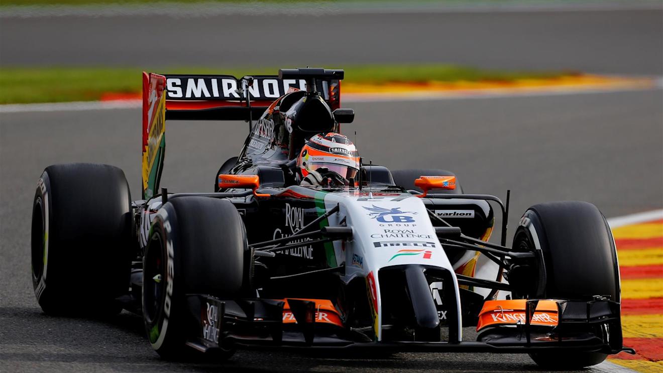 Nico Hulkenberg (GER) Force India VJM07. Formula One World Championship, Rd12, Belgian Grand Prix, Practice, Spa-Francorchamps, Belgium, Friday, 22 August 2014