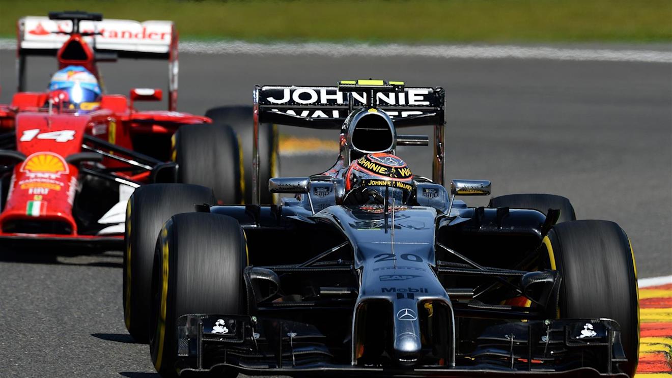 Jenson Button (GBR) McLaren MP4-29. Formula One World Championship, Rd12, Belgian Grand Prix, Race Day, Spa-Francorchamps, Belgium, Sunday, 24 August 2014