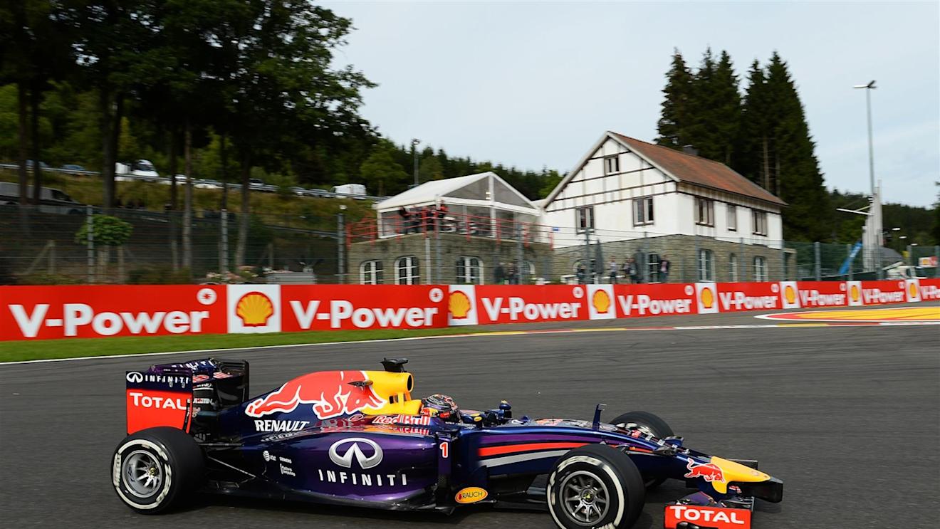 Sebastian Vettel (GER) Red Bull Racing RB10. Formula One World Championship, Rd12, Belgian Grand Prix, Practice, Spa-Francorchamps, Belgium, Friday, 22 August 2014