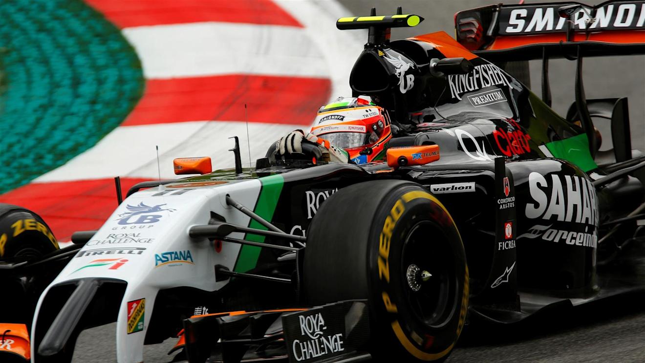Sergio Perez (MEX) Force India VJM07. Formula One World Championship, Rd8, Austrian Grand Prix, Practice, Spielberg, Austria, Friday, 20 June 2014