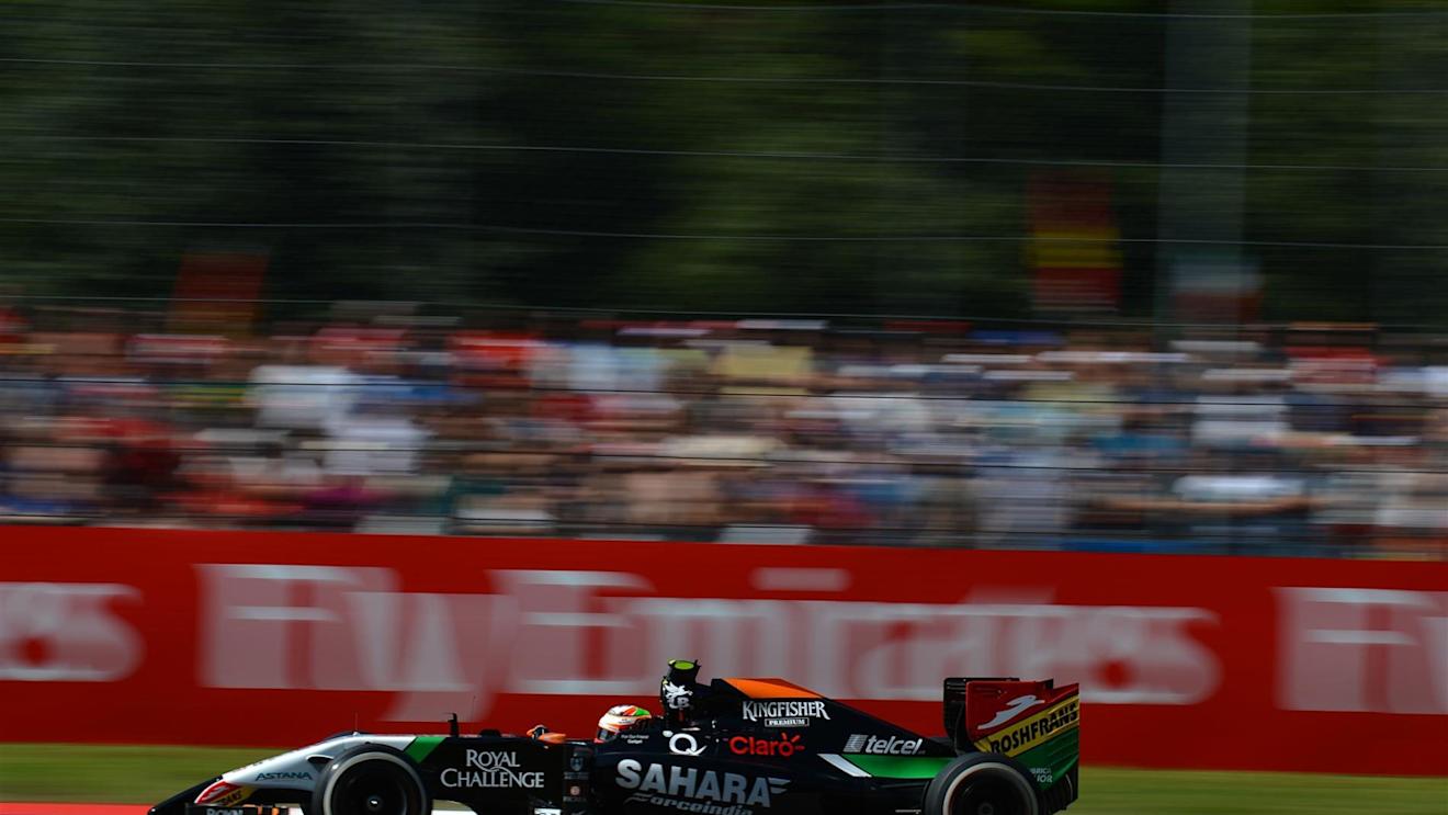 Sergio Perez (MEX) Force India VJM07. Formula One World Championship, Rd13, Italian Grand Prix, Monza, Italy, Qualifying, Saturday, 6 September 2014