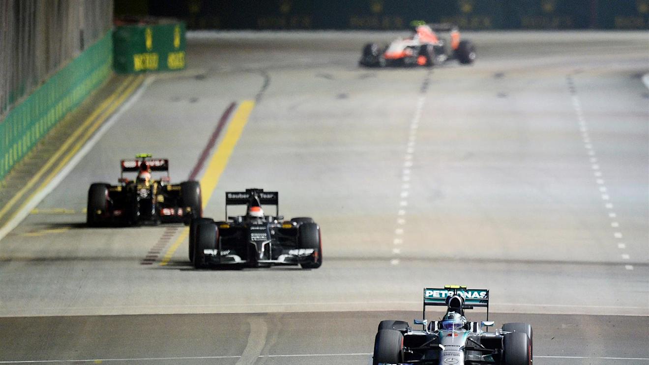 Nico Rosberg (GER) Mercedes AMG F1 W05. Formula One World Championship, Rd14, Singapore Grand Prix, Marina Bay Street Circuit, Singapore, Race Day, Sunday, 21 September 2014