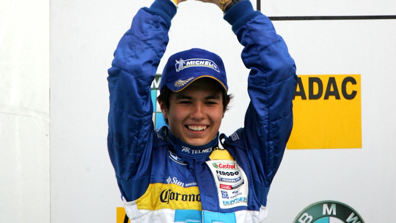 Podium, Sergio Perez (MEX), 4speed Media GmbH (2nd). Formula BMW ADAC Championship 2005, Rd 1&2, Hockenheimring. 17 April 2005